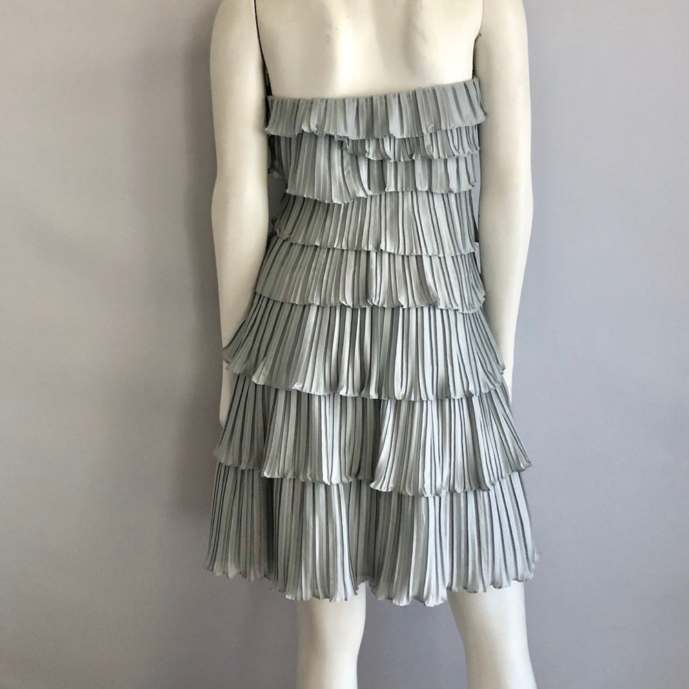 BCBGMaxAzria Gray Ruffled Mini Dress - Picture 6 of 9